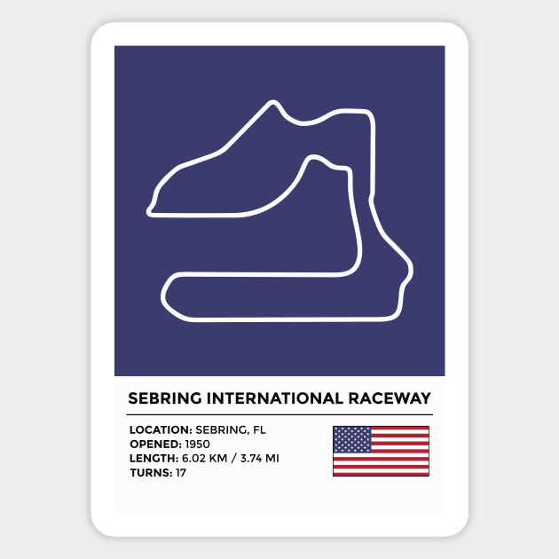 Sebring International Raceway [info] Sticker by sednoid